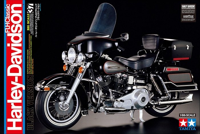 Tamiya 16037 Harley Davidson FLH Classic - Black 1/6