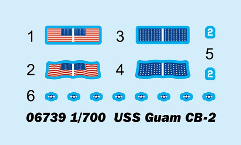 Trumpeter 06739 USS Guam CB-2 1/700 – obrázek 3