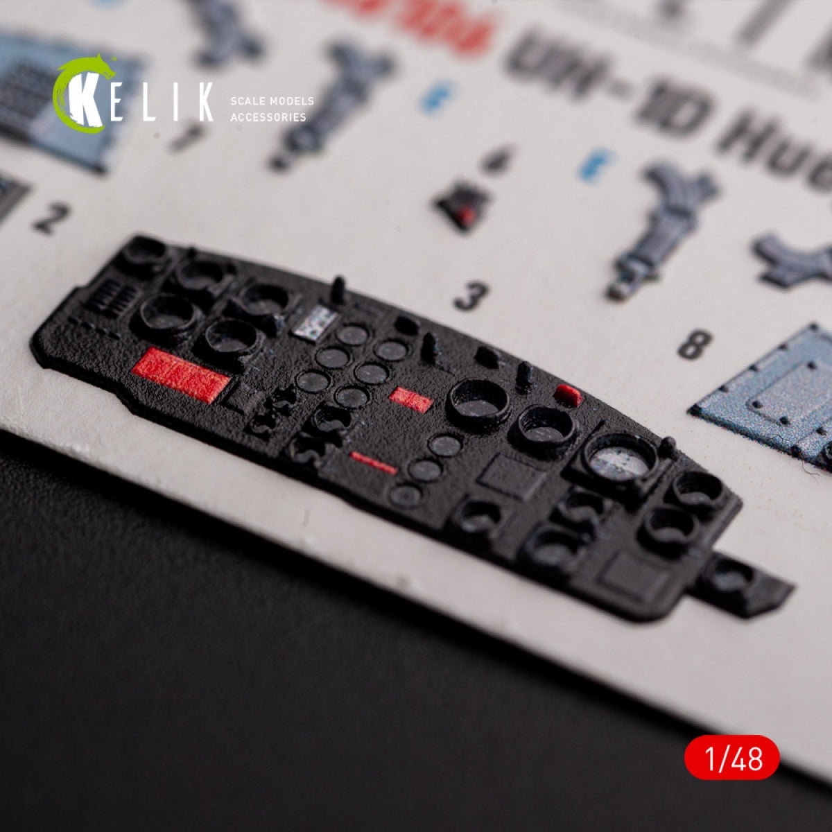 KELIK K48106 UH-1D &amp;quot;Huey&amp;quot; - interior 3D decals for Zimi Model/KittyHawk kit 1/48 – image 5