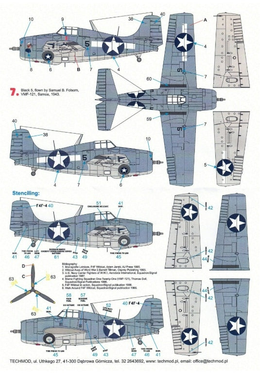 Techmod 48131 Grumman F4F-4 Wildcat 1/48 – Bild 5