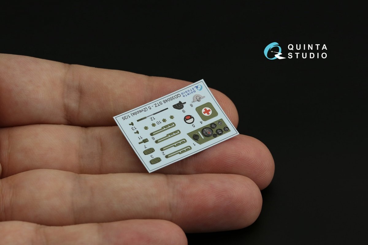 Quinta Studio QD35048 STZ-5 3D-Printed &amp;amp; colored Interior on decal paper (Zvezda) 1/35 – image 9