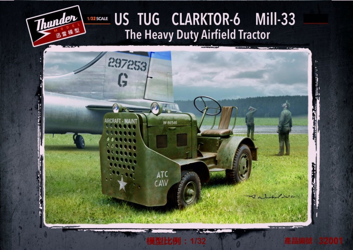 Thunder Model 32001 US Tug Clarktor-6 Mill-33 The heavy duty airfield tractor 1/32 – imagen 2