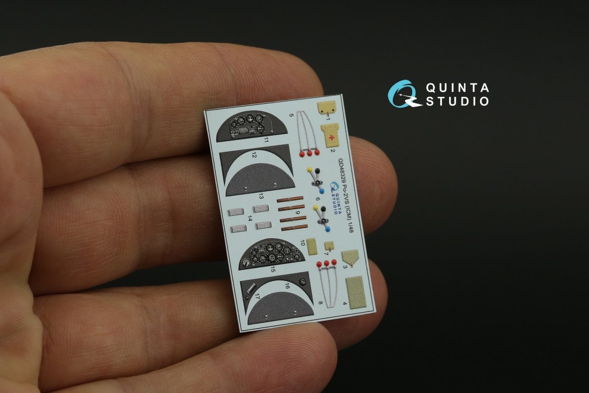 Quinta Studio QD48329 Po-2VS 3D-Printed &amp;amp; colored Interior on decal paper (ICM) 1/48 – Bild 3