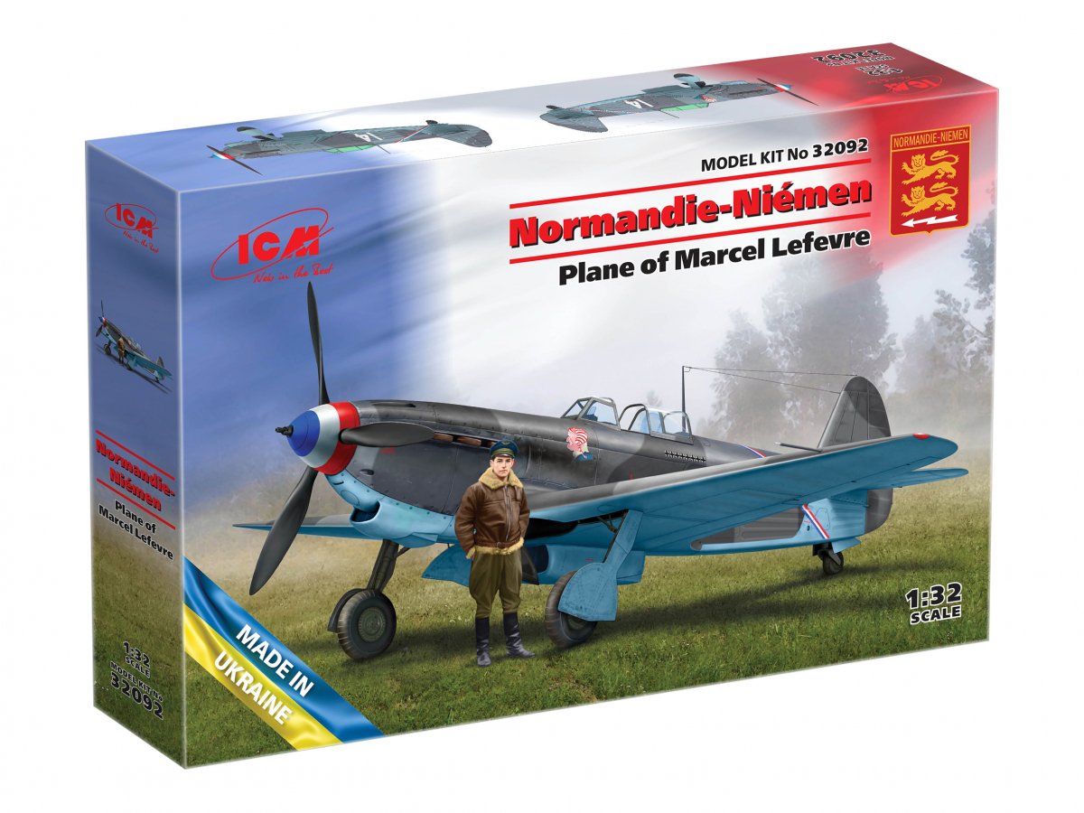 ICM 32092 Normandie-Niémen. Plane of Marcel Lefevre (Yak-9T with Marcel Lefevre figure) 1/32 – zdjęcie 2
