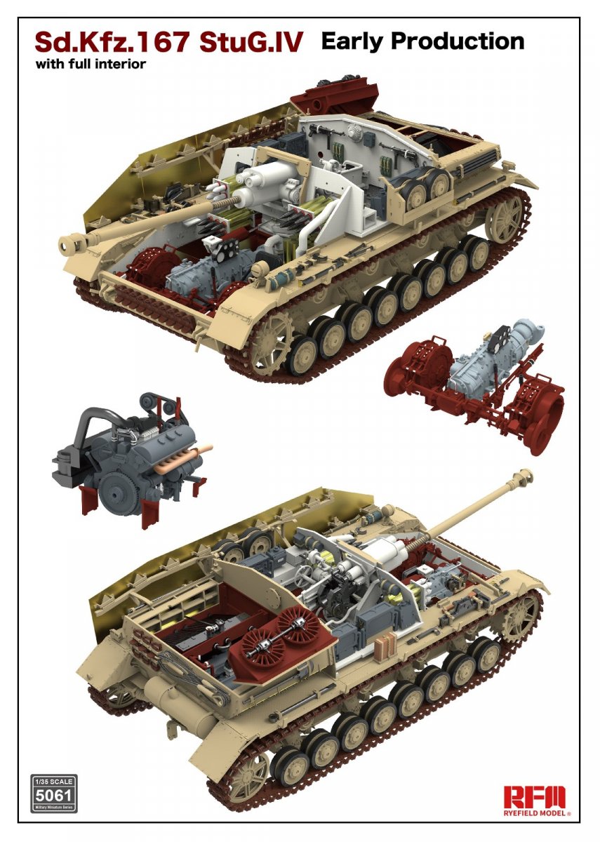 Rye Field Model 5061 Sd.Kfz.167 StuG.IV Early Production w/full interior &amp;amp; workable track links 1/35 – image 2