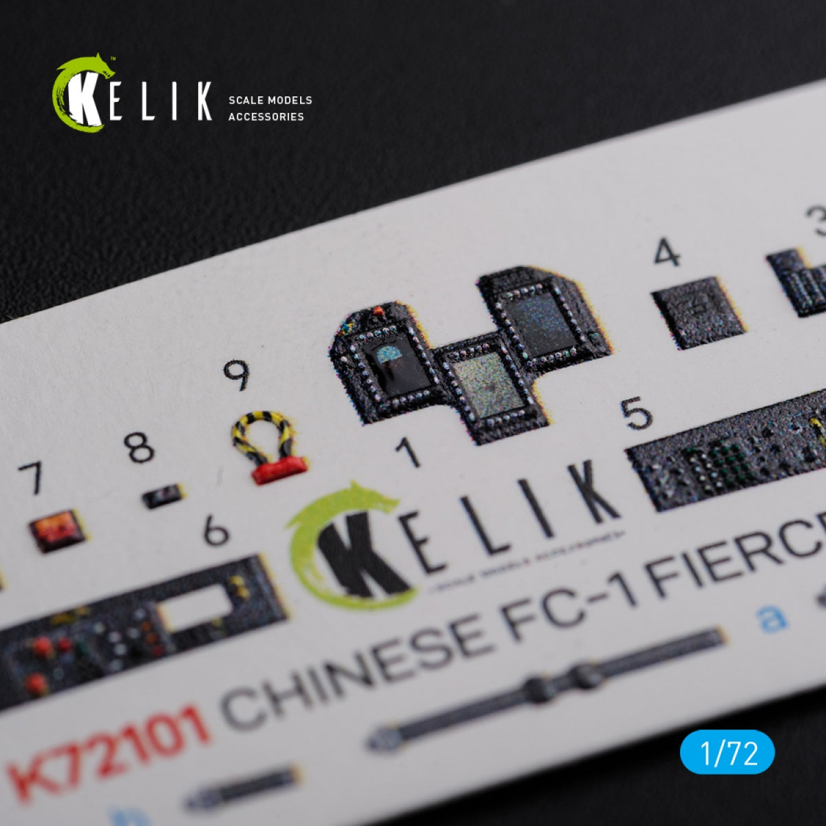 KELIK K72101 Chinese FC-1 Fierce Dragon interior 3D decals for Trumpeter kit 1/72 – imagen 2
