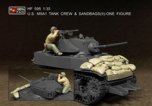 Hobby Fan HF595 US M5A1 TANK CREW &amp;amp; SANDBAGS(II)- ONE FIGURE