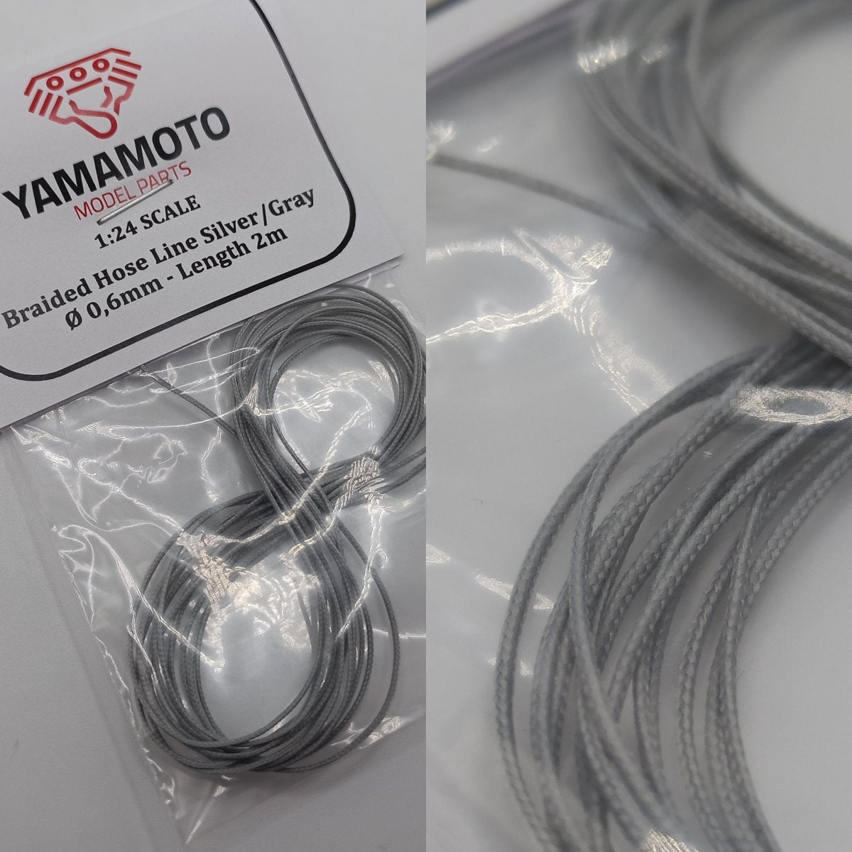 Yamamoto YMPTUN65 Braided Hose Line Silver/Gray 0.6mm 2 m 1/24