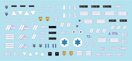 Star Decals 72-A1174 Early IDF markings # 1. Israeli armored cars and AFVs in 1948-49. Daimler AC Mk 2, Humber AC Mk IV, Humber LRC, Marmon-Herrington Mk IVF, M3 White Scout Car, Humber SC, CMP C15TA. 1/72 – image 3