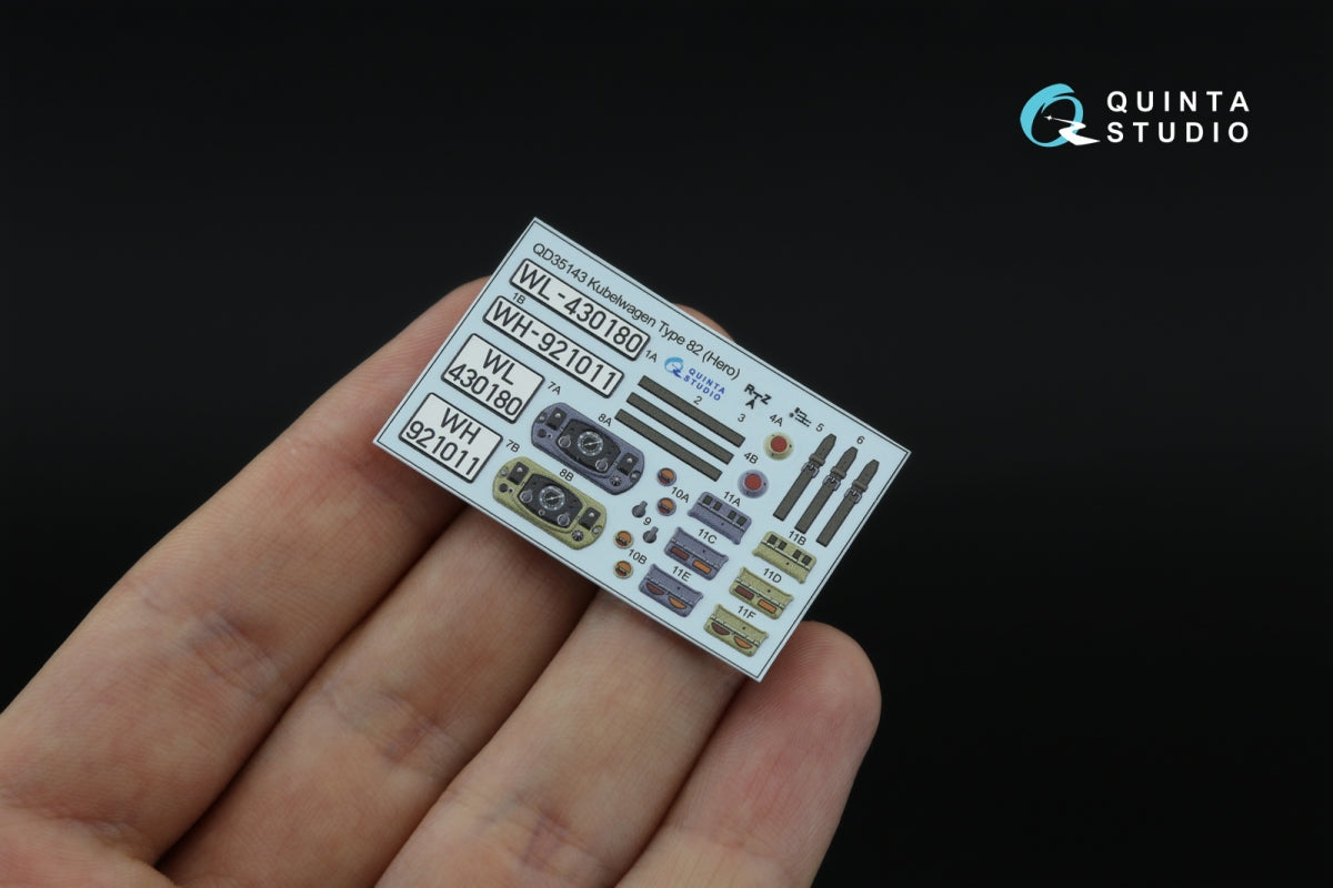 Quinta Studio QD35143 Kubelwagen Type 82 3D-Printed &amp;amp; colored Interior on decal paper (Hero) 1/35 – image 4