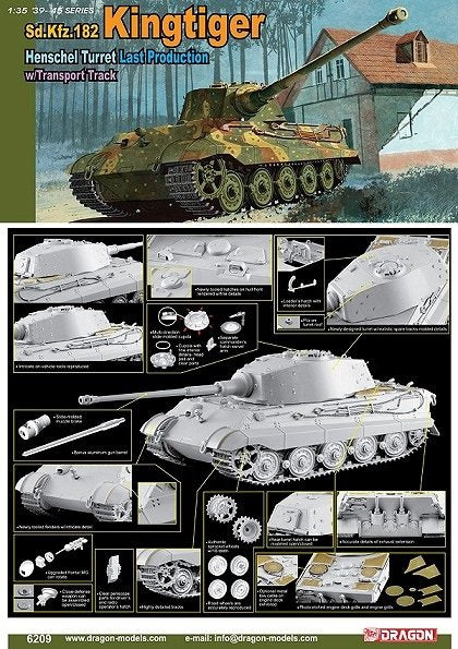 Dragon 6209 Sd.Kfz.182 Kingtiger Henschel Turret Last Production 1/35 – image 2