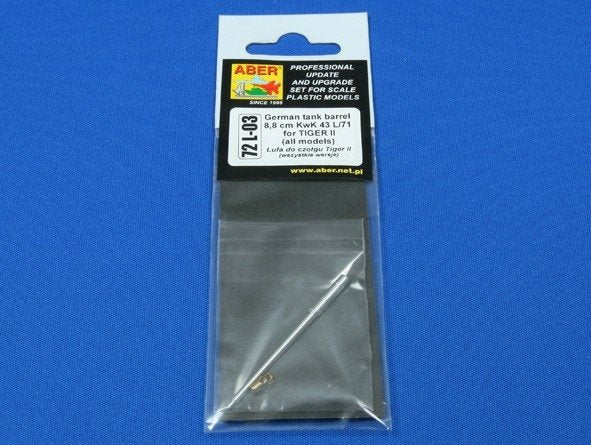 Aber 72L-03 8.8 cm KwK 43L/71 barrel for Tiger II/German Tank Barrel 8.8 cm KwK 43 L/71 for Tiger II 1/72 – image 3