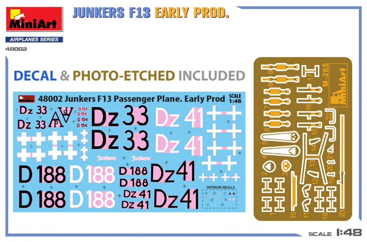 MiniArt 48002 JUNKERS F13. EARLY PROD 1/48 – image 2
