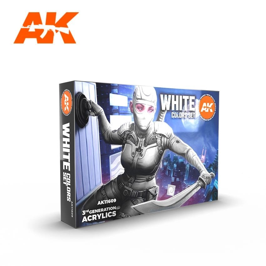 AK Interactive AK11609 WHITE COLORS SET 6x17 ml – image 2