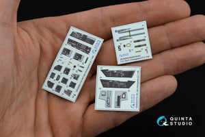 Quinta Studio QD48302 F/A-18C late 3D-Printed &amp;amp; colored Interior on decal paper (Hasegawa) 1/48 – image 3