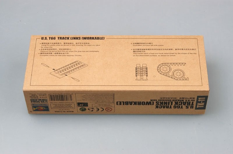Trumpeter 02041 US T66 steel track for US M4A3E8 Sherman Tank (1/35) – immagine 2