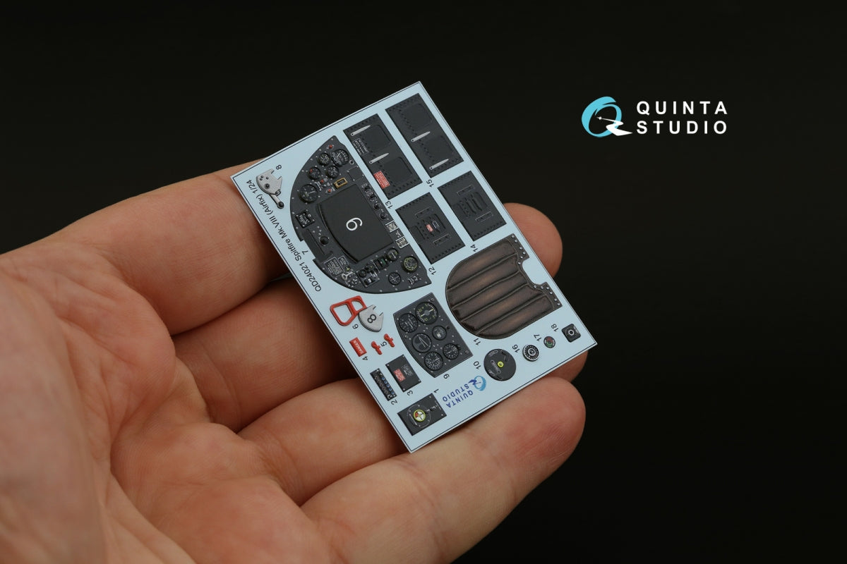 Quinta Studio QD24021 Spitfire Mk.VIII 3D-Printed &amp;amp; colored Interior on decal paper (Airfix) 1/24 – image 4