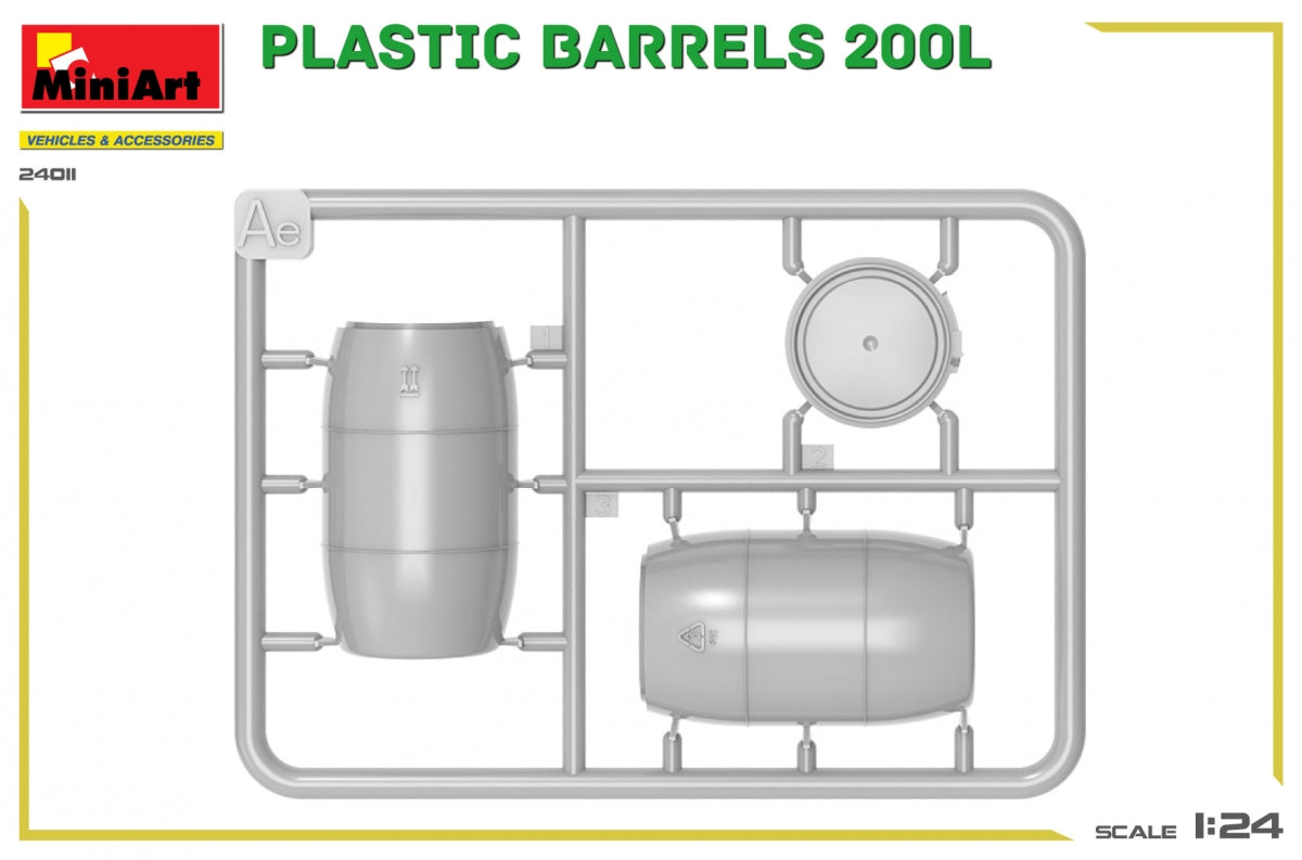 MiniArt 24011 PLASTIC BARRELS 200L 1/24 – zdjęcie 3