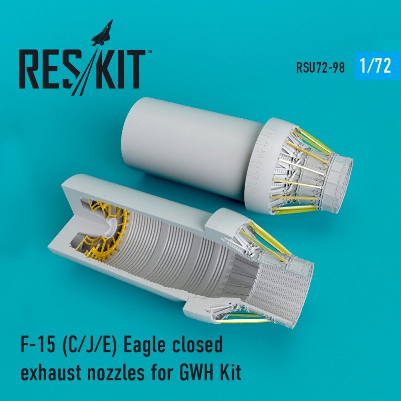 RESKIT RSU72-0098 Buses d'échappement fermées pour F-15 C/J/E Eagle, maquette Great Wall Hobby au 1/72
