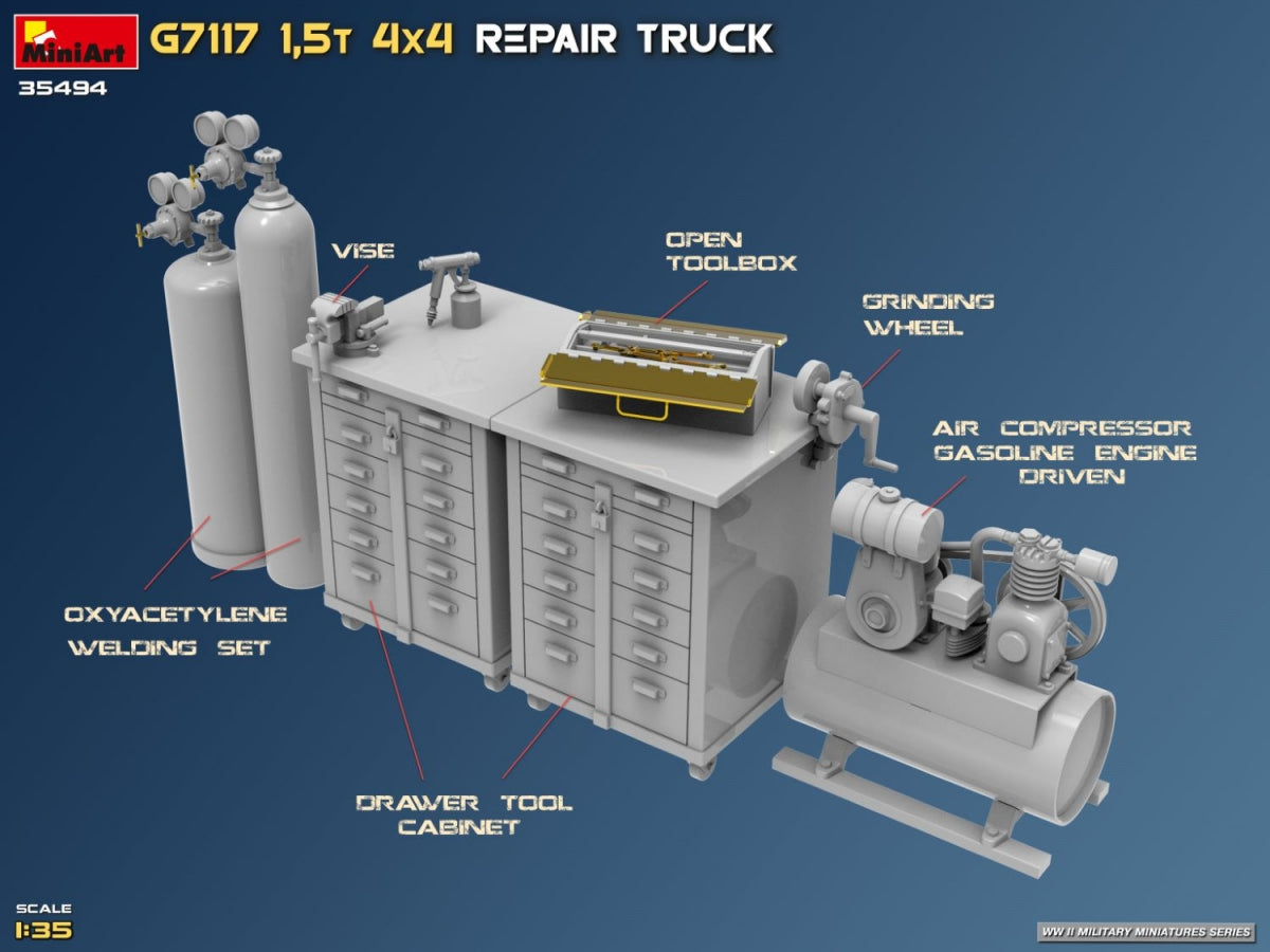 MiniArt 35494 G7117 1.5T 4x4 Repair Truck 1/35 – image 45