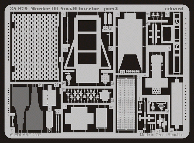 Eduard 35979 Marder III Ausf. H interior 1/35 Dragon – immagine 2