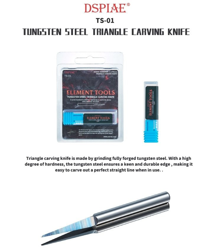 DSPIAE TS-01 Tungsten Steel Triangle Carving Knife