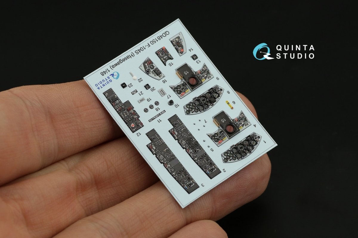 Quinta Studio QD48150 F-104S 3D-Printed &amp;amp; colored Interior on decal paper (Hasegawa) 1/48 – obrázek 9