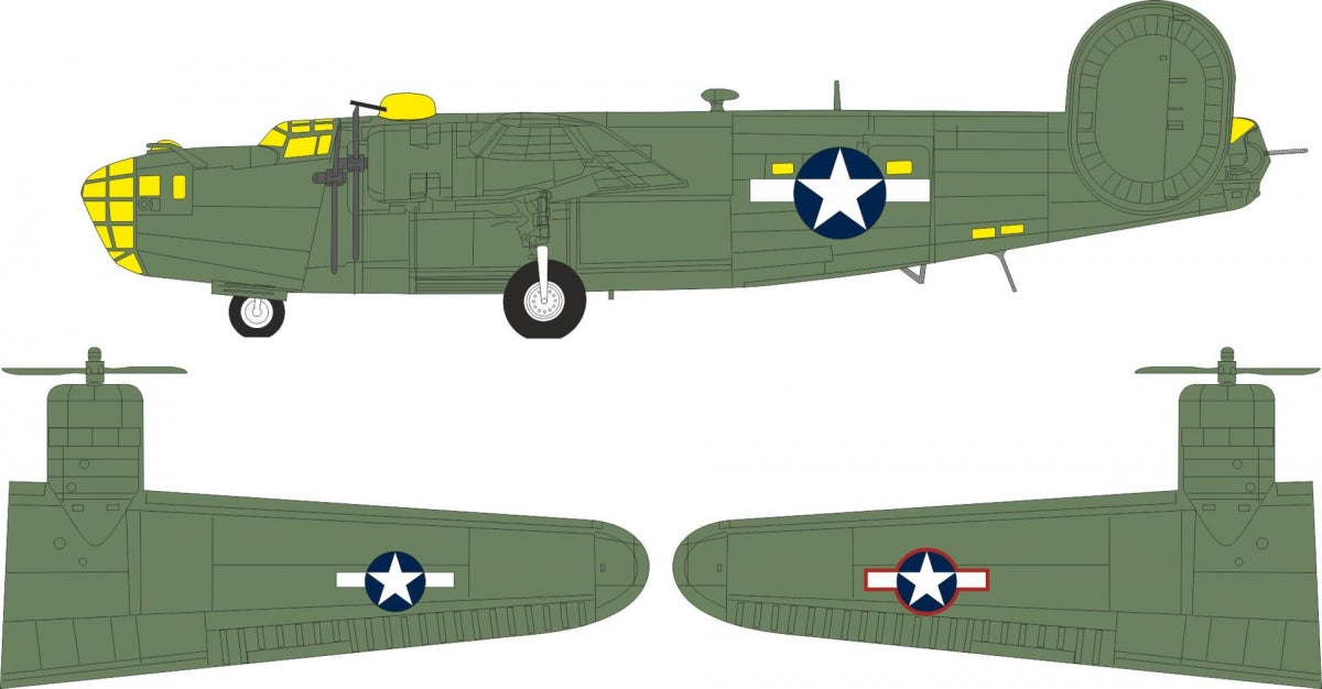 Eduard BIG72190 B-24D part II for AIRFIX 1/72