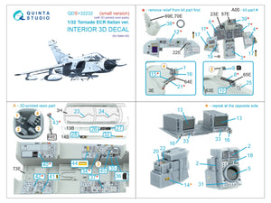 Quinta Studio QD+32232 Tornado ECR Italian 3D-Printed &amp;amp; colored Interior on decal paper (Italeri) (with 3D-printed resin parts) 1/32 – Bild 3