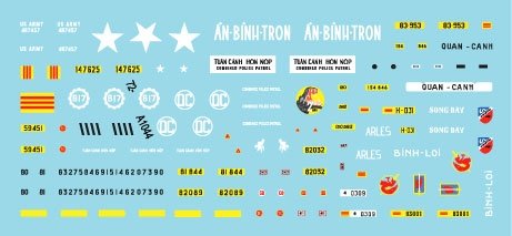 Star Decals 72-A1044 Vietnam 3. CMP C15TA, V-100 Commando, M151 Mutt, M35A1 Truck, M8 Greyhound, Panhard AML 178 1/72 – imagen 3