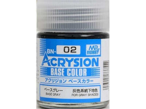Gunze Sangyo BN02 Acrysion Base Color - Gray 18ml