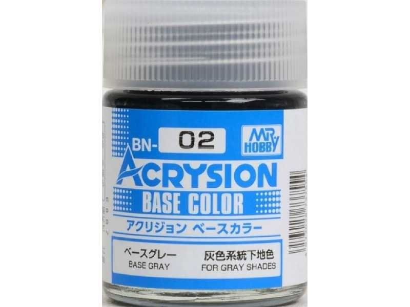 Gunze Sangyo BN02 Acrysion Base Color - Gray 18ml