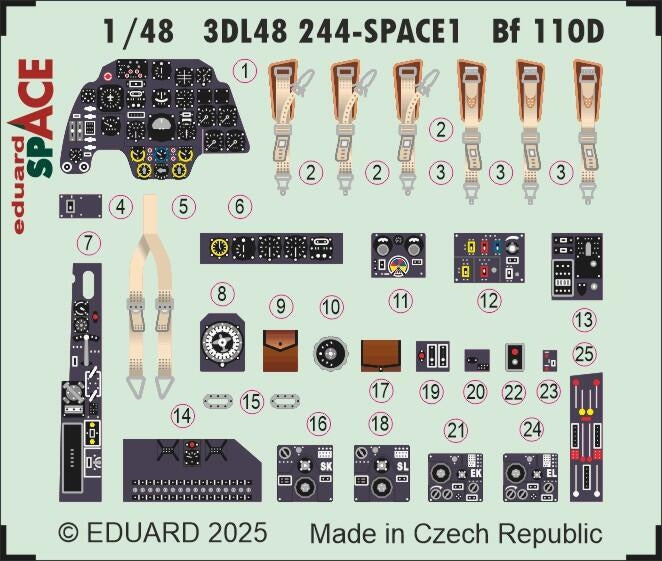 Eduard 3DL48244 Bf 110D SPACE EDUARD 1/48