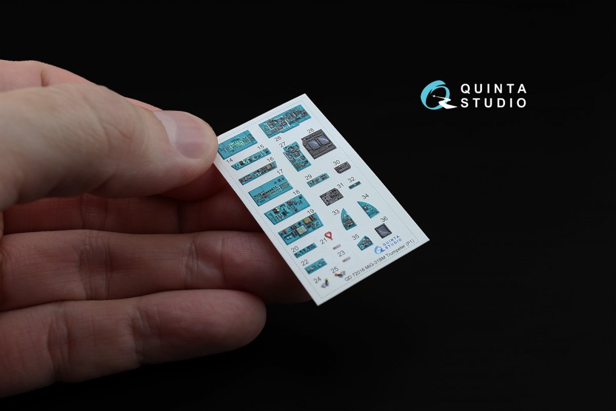 Quinta Studio QD72016 MiG-31BM 3D-Printed &amp;amp; colored Interior on decal paper (for Trumpeter kit) 1/72 – image 2