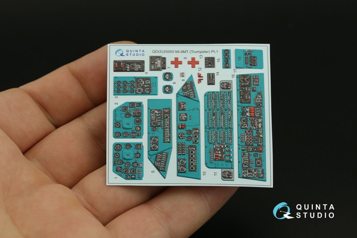 Quinta Studio QDS-35065 Mi-8MT 3D-Printed &amp;amp; colored Interior on decal paper (Trumpeter) (Small version) 1/35 – immagine 9