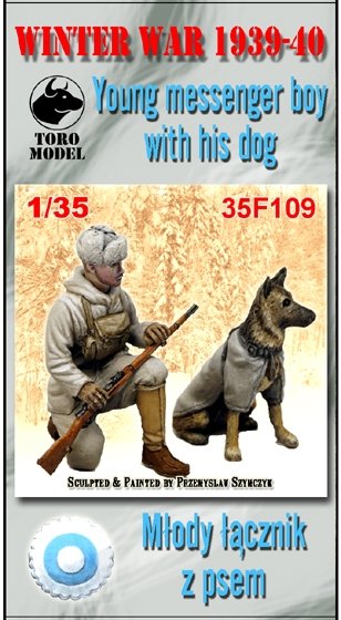 ToRo Model 35F109 Winter War - Finnish Army - Young Messenger Boy with His Dog / Winter War 1939-40 - Young Messenger Boy with His Dog 1/35