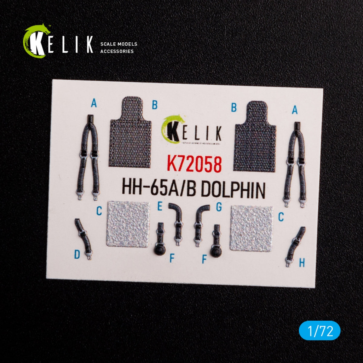 KELIK K72058 HH-65A/B Dolphin interior 3D decals for Dream Model kit 1/72 – image 2