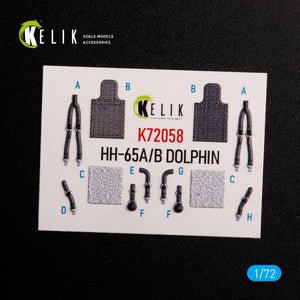 KELIK K72058 HH-65A/B Dolphin interior 3D decals for Dream Model kit 1/72 – image 2