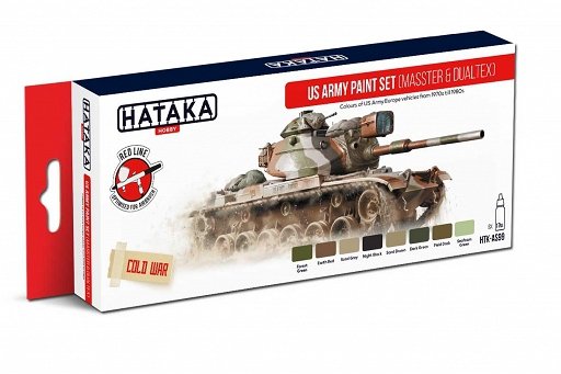 Kit de peinture Hataka HTK-AS99 pour l'armée américaine (Master&amp;Dualtex) (8 x 17 ml)