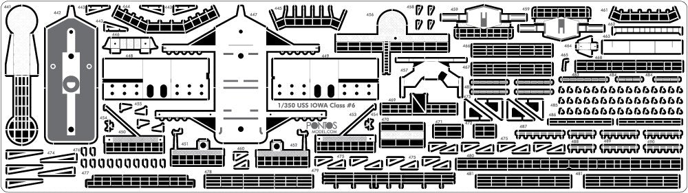 Pontos 35011F1 USS BB-63 Missouri BATTLESHIP Detail Up Set 1/350 – image 6