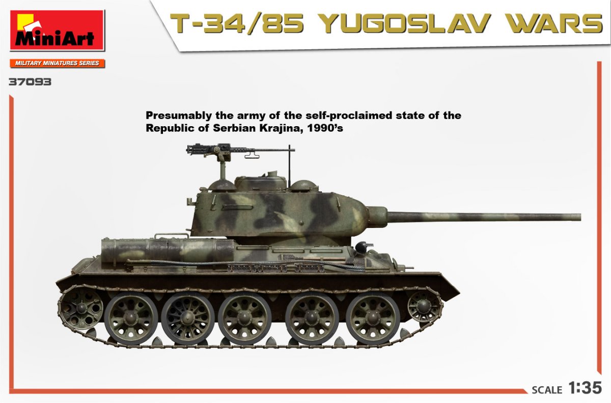 MiniArt 37093 T-34/85 YUGOSLAV WARS 1/35 – immagine 4