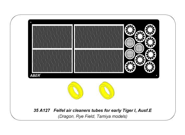 Aber 35A127 Feifel air cleaners tubes for early Tiger I, Ausf.E (Sd.Kfz.181) 1/35 – Bild 13