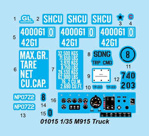 Trumpeter 01015 M915 Tractor with M872 Flatbed trailer / 40FT Container 1/35 – image 3