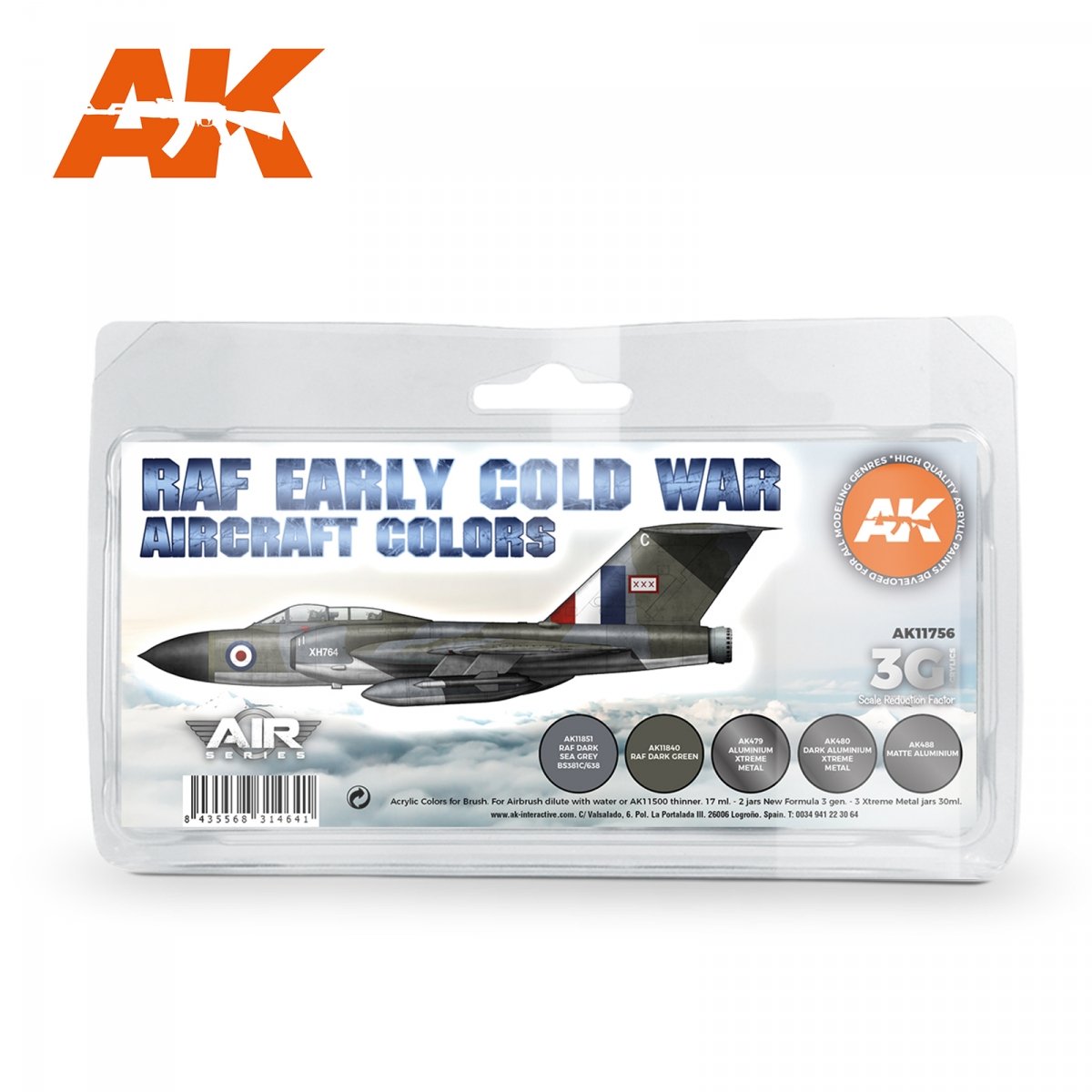 AK Interactive AK11756 EARLY COLD WAR RAF AIRCRAFT COLORS 5x17 ml