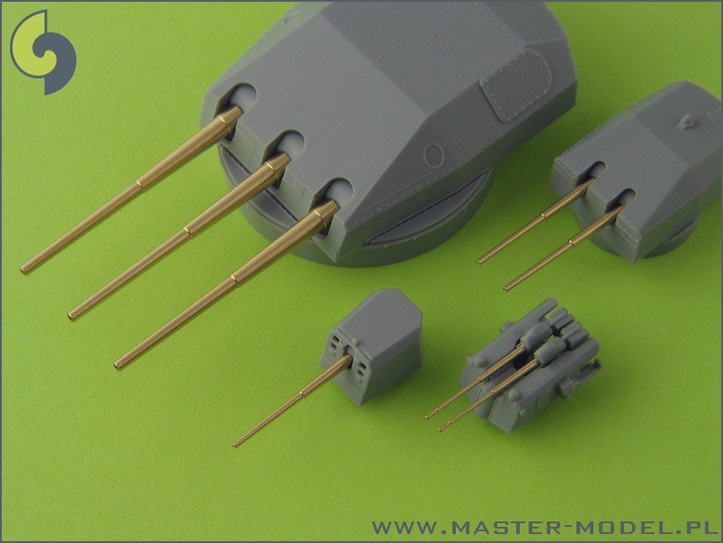 Master SM-350-057 Scharnhorst armament without blastbags - 28cm (9pcs), 15cm (12pcs), 10.5cm (14pcs) barrels – image 5