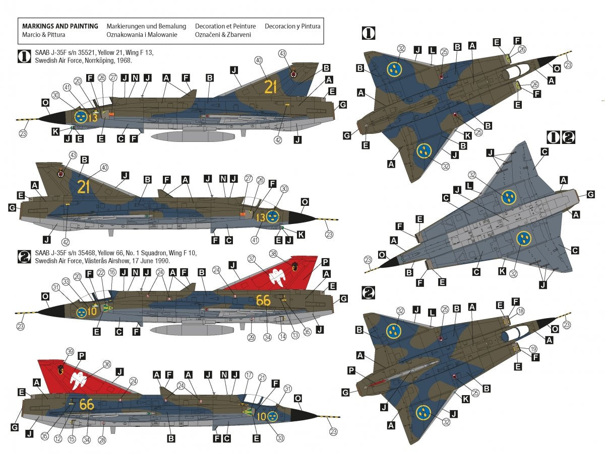 Hobby 2000 72055 Saab J-35F Draken (HASEGAWA + CARTOGRAF + MASKS) 1/72 – image 2