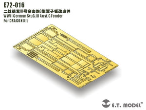ET Model E72-016 WWII German StuG.III Ausf.G Fenders For DRAGON Kit 1/72 – image 3