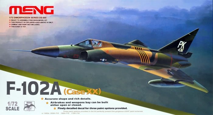 Meng Model DS-005 F-102A Delta Dagger (Case XX Wing) 1/72