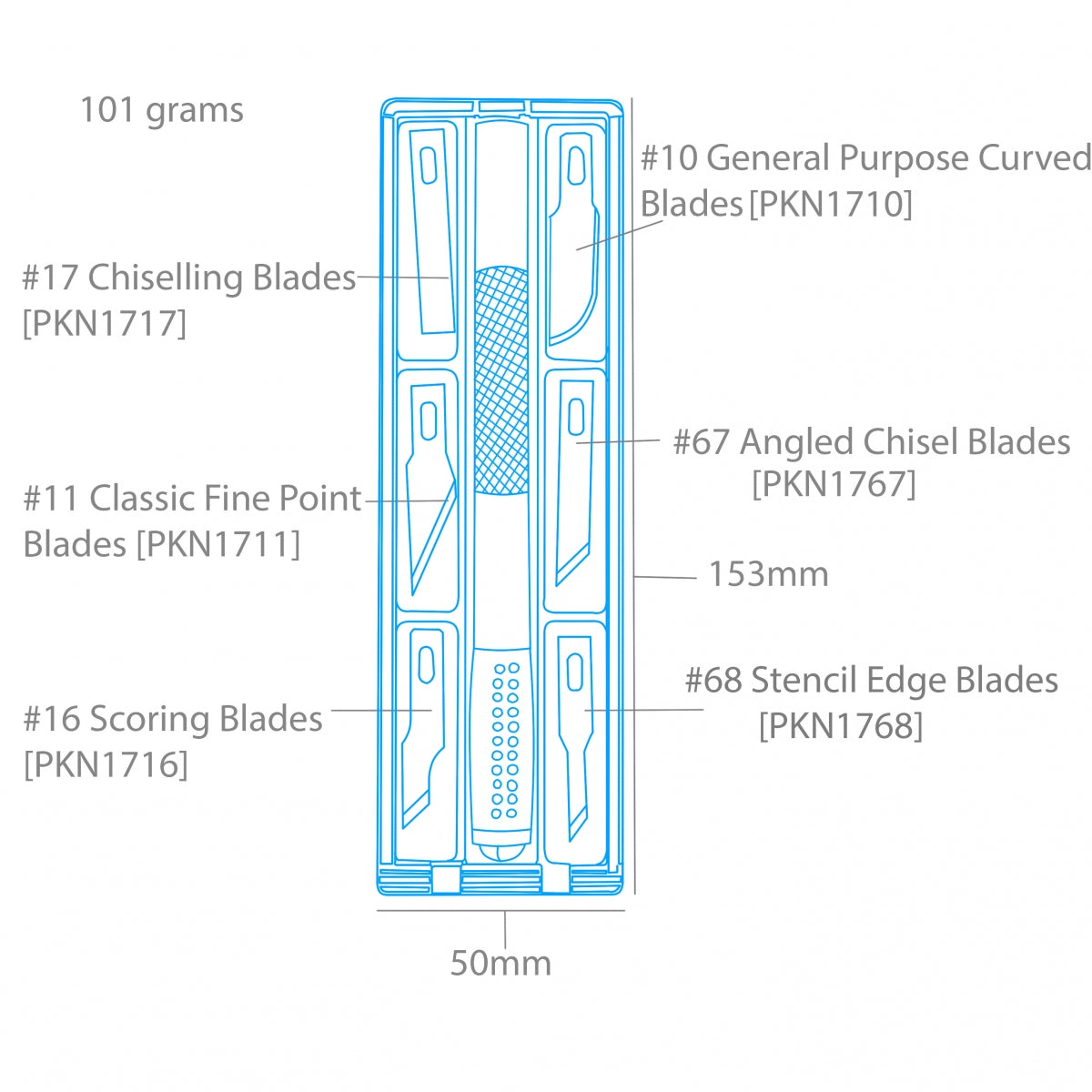 Modelcraft PKN4301-S Soft Grip Craft Knife #1 Set (125mm) – Bild 2
