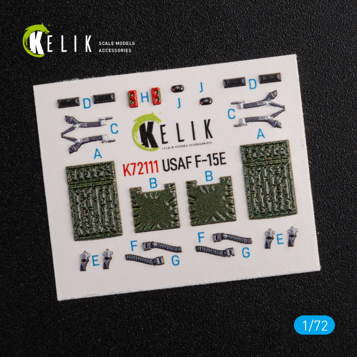 KELIK K72111 F-15E interior 3D decals for Academy kit 1/72 – image 2